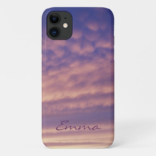 ピンクと紫の曇りスカイフォンケース Case-Mate iPhoneケース (裏面)