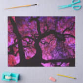 ピンクと紫の木の下 薄葉紙 (クラフト)