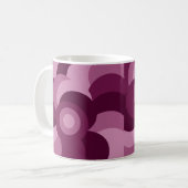 ピンクと紫の模様 コーヒーマグカップ (正面左)