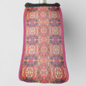 ピンクと紫の模様 ゴルフヘッドカバー (回転90)