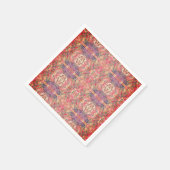 ピンクと紫の模様 スタンダードカクテルナプキン (角)