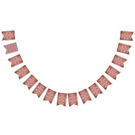 ピンクと紫の模様 バンティングフラッグ