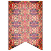 ピンクと紫の模様 バンティングフラッグ (第3の旗)