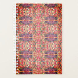 ピンクと紫の模様 プランナー手帳