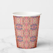 ピンクと紫の模様 紙コップ (裏面)