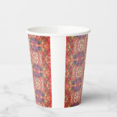 ピンクと紫の模様 紙コップ (左)