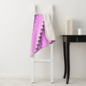 ピンクと紫の正方形 シェルパブランケット (インサイチュ)