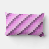 ピンクと紫の正方形 ランバークッション (裏面)