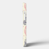 ピンクと紫の民族羽毛パターン Case-Mate iPhoneケース (裏面 / 左)