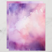 ピンクと紫の水の色のスクラップブック紙 (正面/裏面)