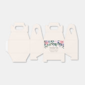 ピンクと紫の水彩フローラ縁どありがとう フェイバーボックス (折り畳みなし)