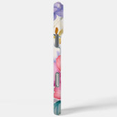 ピンクと紫の水彩フローラ Case-Mate iPhoneケース (裏面 / 右)