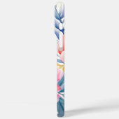 ピンクと紫の水彩フローラ Case-Mate iPhoneケース (裏面 / 左)