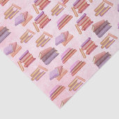 ピンクと紫の水彩図書図書室 薄葉紙 (詳細)