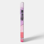 ピンクと紫の水彩抽象芸術&モノグラム Case-Mate iPhoneケース (裏面 / 左)