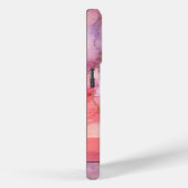 ピンクと紫の水彩抽象芸術&モノグラム Case-Mate iPhoneケース (裏面 / 右)