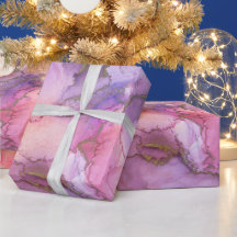 ピンクと紫の水彩抽象芸術