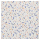 ピンクと紫の水彩花模様 ファブリック (見本)