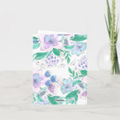 ピンクと紫の水色が母の日を彩る カード (裏面)