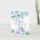 ピンクと紫の水色が母の日を彩る カード (正面)