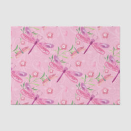 ピンクと紫の水色のトンボ 薄葉紙