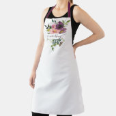 ピンクと紫の水色のフローラ パーソナライズされた エプロン (インサイチュ)