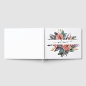 ピンクと紫の水色のフローラ パーソナライズされた ゲストブック (全面)