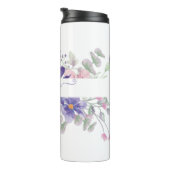 ピンクと紫の水色のフローラ パーソナライズされた タンブラー (回転右)