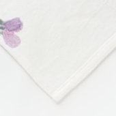 ピンクと紫の水色のフローラ パーソナライズされた フリースブランケット (角)