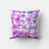 ピンクと紫の水色の花 クッション (裏面)