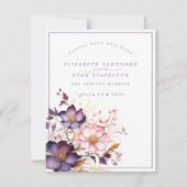 ピンクと紫の水色の花 セーブザデート (正面)