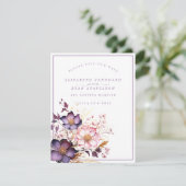 ピンクと紫の水色の花 セーブザデート (スタンド正面)