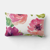 ピンクと紫の水色フローラ ランバークッション (裏面)