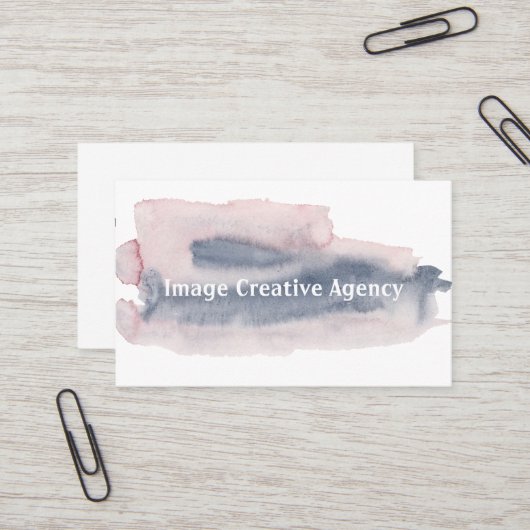ピンクと紫の水色見本 名刺 (正面/裏面インサイチュ)