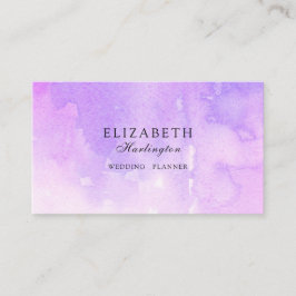 ピンクと紫の水色。ラベンダーカードモダン 名刺