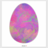 ピンクと紫の油色彩の鮮やかイースターエッグ シール (シート)