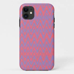 ピンクと紫の波型 iPhone 11 ケース