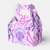 ピンクと紫の海とサンゴの水色 フェイバーボックス (正面サイド)