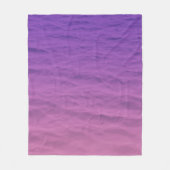 ピンクと紫の海 フリースブランケット (正面)