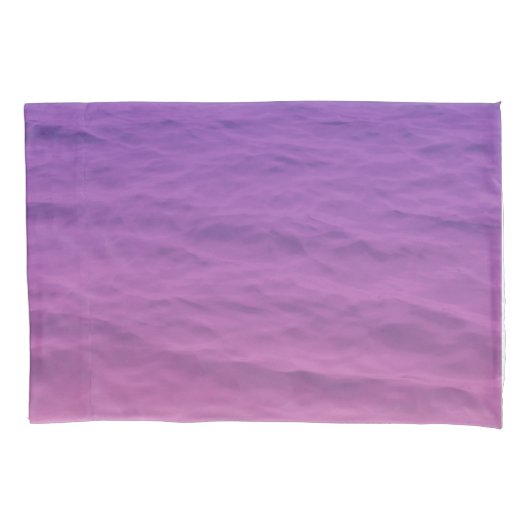 ピンクと紫の海 枕カバー (正面)