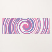 ピンクと紫の渦巻きパターン ヨガマット (裏面(横))