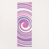 ピンクと紫の渦巻きパターン ヨガマット (裏面)