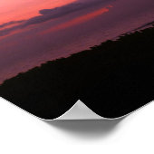 ピンクと紫の熱帯サンセットポスタープリント ポスター (角)