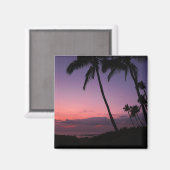 ピンクと紫の熱帯サンセットマグネット マグネット (正面/裏面)