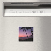 ピンクと紫の熱帯サンセットマグネット マグネット (インサイチュ (食洗機))