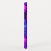 ピンクと紫の熱帯葉モノグラム Case-Mate iPhoneケース (裏面/右)