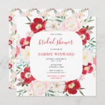 ピンクと紫の牡丹の花のブライダルシャワー