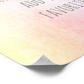 ピンクと紫の独自の水の色を追加引用文 ポスター (角)