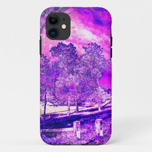 ピンクと紫の田舎のシーンiPhone 5ケース Case-Mate iPhoneケース (裏面)