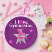 ピンクと紫の私は体操の紙プレート ペーパープレート (パーティー)